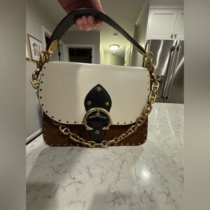Coach bag with gold hardware, 3 strap options